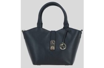 Maristella Real Leather Handbag with Detachable Crossbody Strap