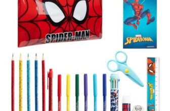 Marvel Spiderman Boys Pencil Case with School Supplies