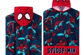 Marvel Spiderman Hooded Bath Towel Poncho for Kids and Teens