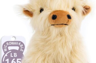 Marysun Microwavable Highland Cow Stuffed Animal – Weighted Stuffed Animal Plush, Heating Pad for Period Cramps, Cozy Gift for GirlsWomenKidsElderly People