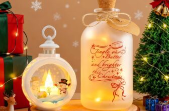 Mason Jar Lights and Lanterns Set, Decoration for Home, Night Lights for Mum Grandma Friends Wife Gifts