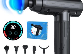 Massage Gun Deep Tissue, Portable Muscle Massage Device with 10 Massage Heads, 2026 Upgraded 30 Speeds Massager with LCD Touch Screen for Body Back Shoulder Muscle Relaxation