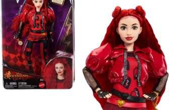 Mattel Disney Descendants: The Rise of Red Fashion Doll & Accessory Red, Daughter of Queen of Hearts with Movie-Inspired Clothes & Pocket Watch, HWT93