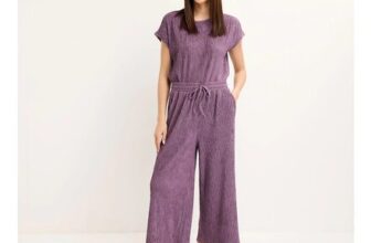 Mauve Cropped Plisse Pants