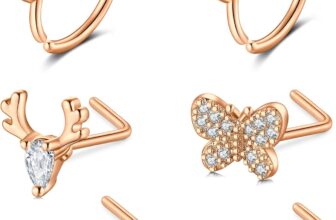 Mayhoop 18G Nose Rings Hoops Nose Studs for Nose Piercing Surgical Steel Nostril Piercing Nose Piercing jewelry for Women Men