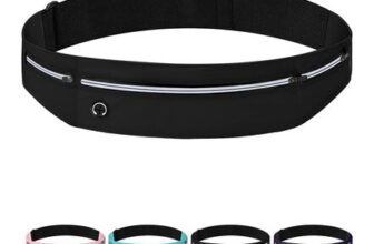 Mayoii Unisex Invisible Running Belt, Multi-Pocket, Adjustable Velcro, Black Large