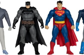 McFarlane DC Direct Page Punchers 4pk Batman, Son of Batman, Superman & The Joker (The Dark Knight Returns) Gold Label 3in Figures with Comic Toys