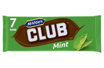 McVities Club Mint Biscuit Bars, 7 Bar Pack, 161g – S&S 96p / 86p