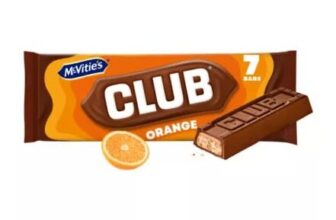 McVities Club Orange Biscuit Bars Multipack 7 X 22g, 154g