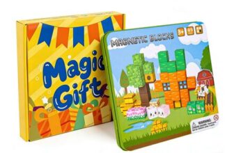 Meesheep Magnetic Blocks Travel Set Carrot-Themed, 49pcs