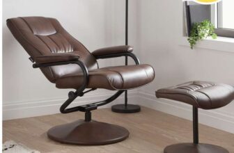 Memphis Swivel Chair and footstool Tan/wheat