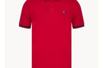 Mens Cherry Tokyo Laundry Tipped Collar Polo