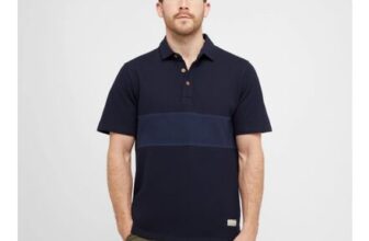 Mens Combe Panel Polo Shirt