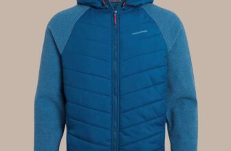 Mens Craghoppers Vamos Insulated Water-Resistant Hybrid Jacket Poseidon Blue, Small