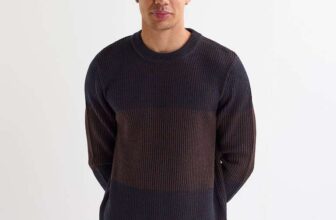Mens Marled Colour Block Jumper (Sizes M-3XL )