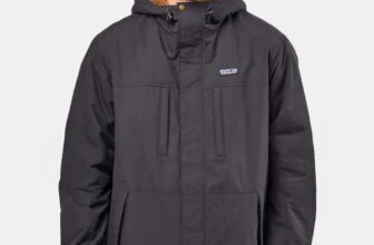 Mens Patagonia Isthmus Parka Ink Black / Deer Brown Sizes S – XL w/Code