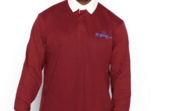 Mens Red Snoopy Rugby Shirt ( S-5XL ) Free C&C