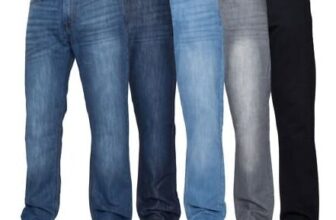 Mens Regular Fit Jeans Straight Leg Denim Trouser Pants