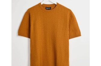 Mens Textured Front Knit T-Shirt
