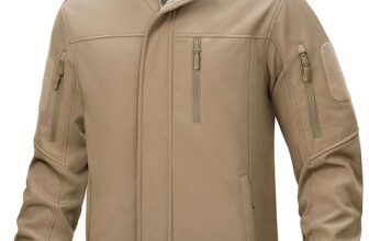 Mens Waterproof Work Jacket Fleece Thermal Outdoor Hunting Coat with Multiple Pockets – Khaki M