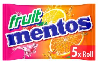 Mentos – Soft Chews – Crisp Outer Shell and Soft Centre – Fruit Flavour x 5 Rolls (£1.19 S&S)