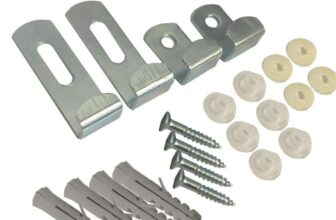 Merriway BH02269 Adjustable Mirror Hanging Clip Set with Fixings – Pack of 4 Pieces, White Sold by DIYDIRECT / FBA