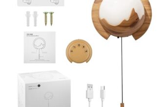 Mesen Wall-Mount Aroma Diffuser Night Light with Remote 7-Color LEDs