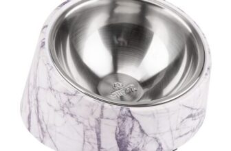 Mess-Free 15 Slanted Pet Bowl for Dogs and Cats