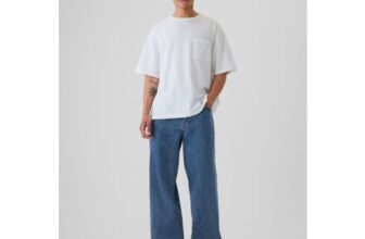 Mid Wash Blue Baggy Jeans