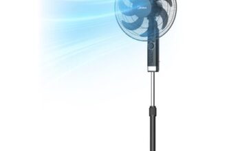 Midea MPF23MTBUK 50W Pedestal Fan, 3 Speed Settings