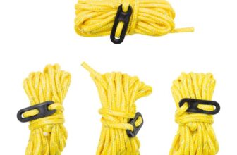 Milestone Camping 20540 Hi-Vis Guy Ropes/Pack of 4 / Multi Use Camping Essential/Yellow