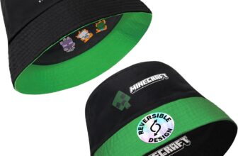 Minecraft Boys Bucket Hat, Sun Hat for Kids Beach Summer Holiday Essentials – Gifts for Gamers