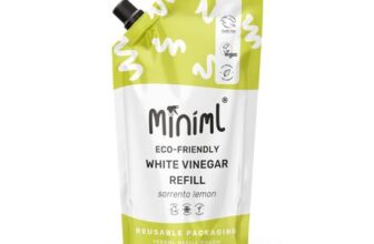 Miniml Eco White Vinegar Lemon Scented 1L Refill Vegan Cruelty-Free