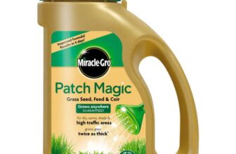 Miracle-Gro Patch Magic Grass Seed, Feed and Coir, 1015g