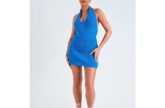 Missy Empire Knitted Halter Neck Mini Dress
