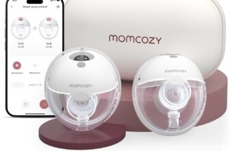 Momcozy M5 Smart Breast Pump, APP Controlled Wearable HandsFree Electric Pump, 3 Modes 9 Suction Levels, Portable Lightweight Pump, 24mm Flange, 2 Count, Quill Gray