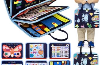 Montessori Busy Board for Toddlers 3-4 Years Old, Sensory Toys for Fine Motor Skills, Educational Travel Toy for Airplane Car, Gift for Toddler Boys Girls – Ocean World Theme