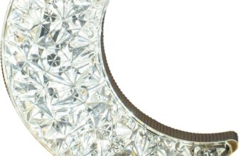 Moon-Shaped LED Table Lamp – USB Rechargeable, Battery-Operated, 3-Way Dimmable Cordless Bedside or Desk Lamp, Charming Décor for Bedroom, Living Room, Dining Table Aesthetic Gift