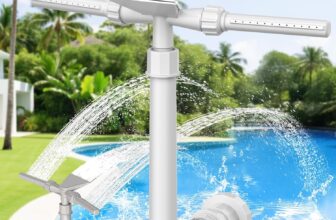 Mooroer Pool Fountain for Inground & Above Ground Pools, 3-in-1 Waterfall Spray with 360 Adjustable Head, Fits 1.5 Return Jet, Cools Water for Summer Fun (Pool Pump Required, Min 0.2HP)