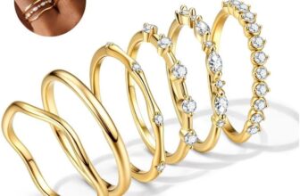 Morfetto Non Tarnish Gold Stacking Rings for Women – 14K Gold Plated Thumb Cubic Zirconia Stackable Rings Set Thin Bands Rings Women Waterproof Wedding Gold Ring Statement Engagement Promise Ring