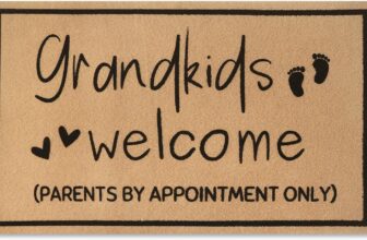 Mothers Day Nana Gifts for Grandma,Doormat Grandma Gifts,Grandparents Gifts from Grandkids Granddaughter,Birthday Gifts from Grandkids (BROWN-GRANDKIDS)