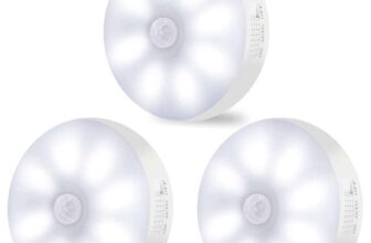 Motion Sensor Lights Indoor Rechargeable Wireless Wall Light (6000K, 3 pack)