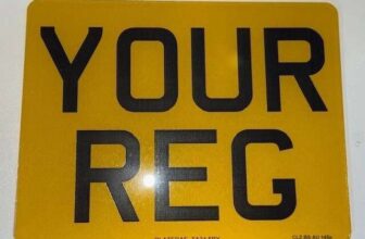 Motorcycle Number Plate – 9×7 Square Rear Premium Road Legal/MOT Compliant Plate