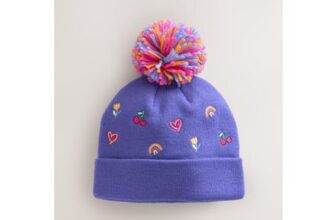 Multi Embroided Pom Beanie