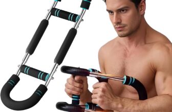 Multifunctional U-Shape Adjustable Twister Arm Trainer, Detachable Workout Power Twister, Arm Exercise Equipment, Home Chest Expander, Portable Spring Resistance, with 2 Wrist Guards