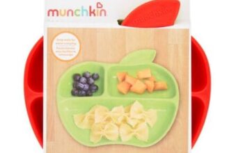 Munchkin 3 Apple Divided Plates 6m