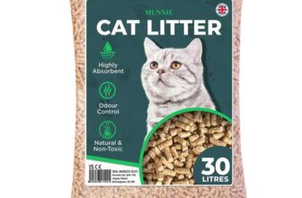 Munnie Cat Litter 30L, Biodegradable, Dust-Free, Unscented, Ultra-Absorbent Wood Pellets (£10.82 / £10.25 S&S) Dispatched & Sold by ELEVAREE