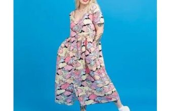 My Little Pony Colourful Clouds V-Neck Midi Smock Dress