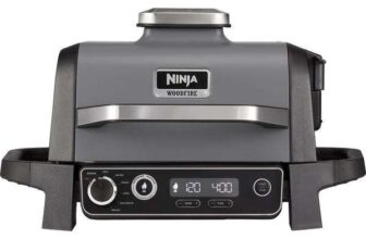 NINJA Woodfire OG701UK Outdoor Electric BBQ Grill & Smoker Black