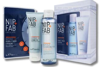NIP FAB Glycolic Scrub, Cleanser and Face Mask – Full Size 3- Piece Set